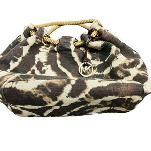 MICHAEL Michael Kors Brown and Cream Large Tie dye Boho Style Shoulder Bag